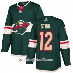Män Ishockey Minnesota Wild Tröja Eric Staal 12 Adidas 2017-2018 Grön Authentic
